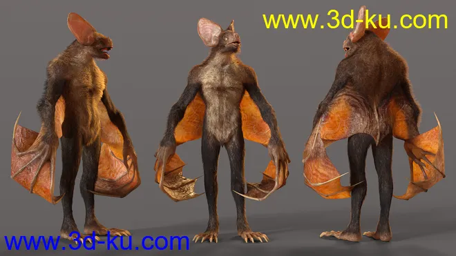 Werebat HD for Genesis 8.1 Male模型的图片2