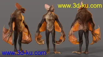 3D打印模型Werebat HD for Genesis 8.1 Male的图片