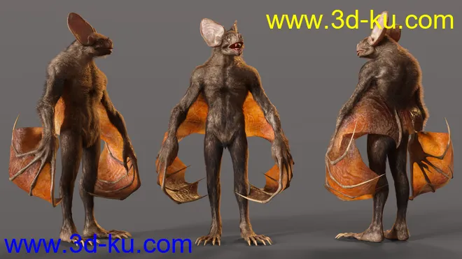 Werebat HD for Genesis 8.1 Male模型的图片4