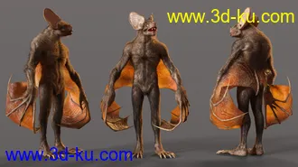 3D打印模型Werebat HD for Genesis 8.1 Male的图片