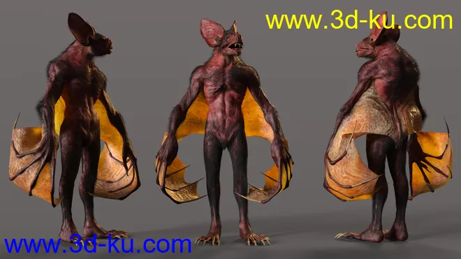 Werebat HD for Genesis 8.1 Male模型的图片5