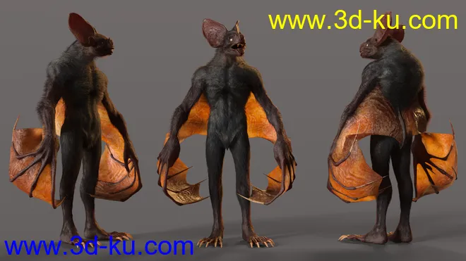 Werebat HD for Genesis 8.1 Male模型的图片6