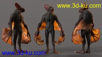3D打印模型Werebat HD for Genesis 8.1 Male的图片