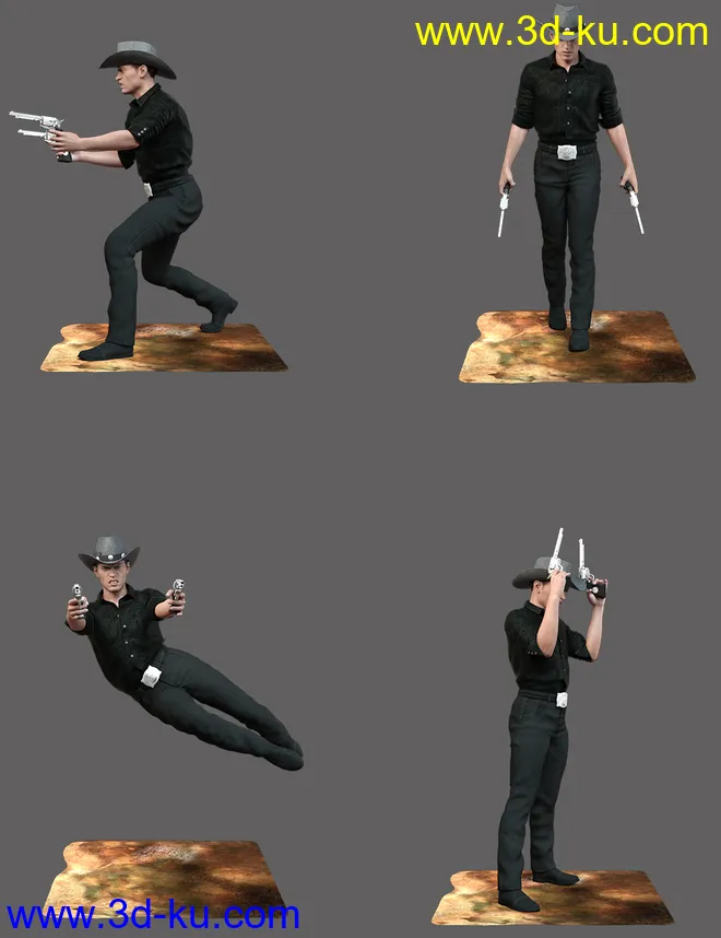 Western Male Poses For Genesis 8 Male模型的图片4