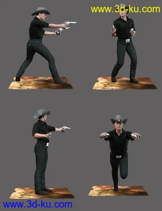 3D打印模型Western Male Poses For Genesis 8 Male的图片