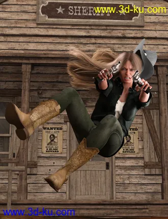 3D打印模型Western Poses for Genesis 8 Female的图片