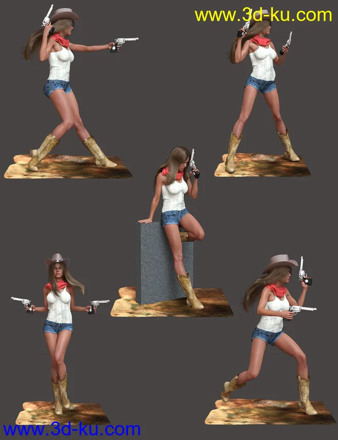 Western Poses for Genesis 8 Female模型的图片3