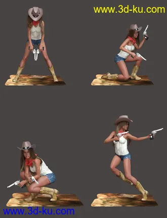 3D打印模型Western Poses for Genesis 8 Female的图片