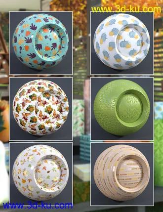 3D打印模型Wrapping Paper - Autumn的图片