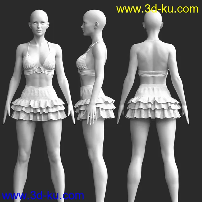 X-Fashion dForce Embroidery Style Set for Genesis 8 and 8.1 Females模型的图片4