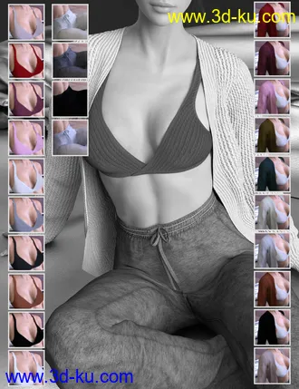 3D打印模型X-Fashion Lazy Outfit for Genesis 8 and 8.1 Females的图片