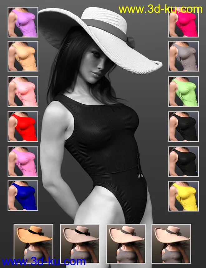 X-Fashion Pretty Swimsuit for Genesis 8 Female(s)模型的图片4