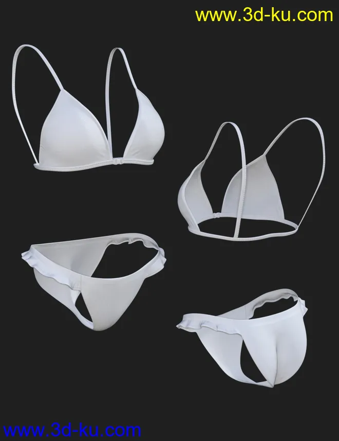 X-Fashion Ruffle Bikini for Genesis 8 Female(s)模型的图片5