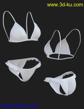 3D打印模型X-Fashion Ruffle Bikini for Genesis 8 Female(s)的图片