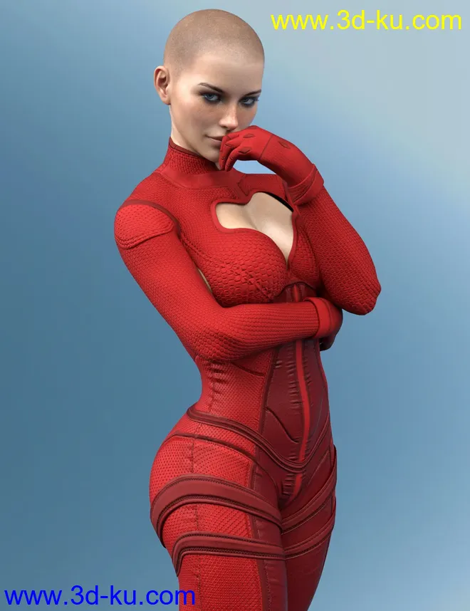 X-Fashion Sci Bodysuit 09 for Genesis 8 Females模型的图片2