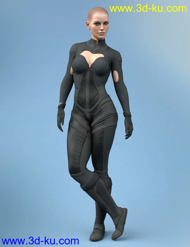 X-Fashion Sci Bodysuit 09 for Genesis 8 Females模型的图片3