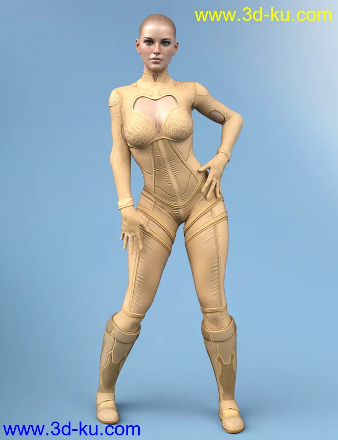 X-Fashion Sci Bodysuit 09 for Genesis 8 Females模型的图片5