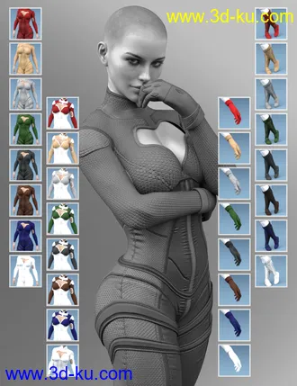 3D打印模型X-Fashion Sci Bodysuit 09 for Genesis 8 Females的图片