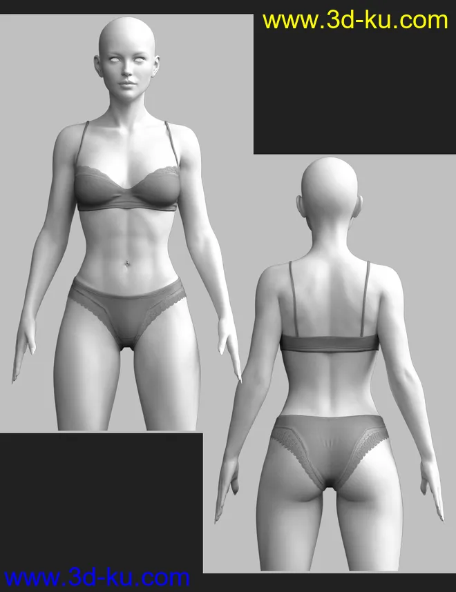 X-Fashion Spicy Lingerie Set for Genesis 8 and 8.1 Females模型的图片6