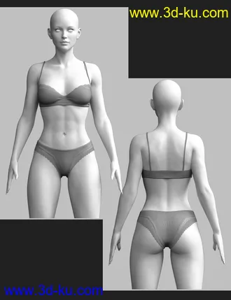 3D打印模型X-Fashion Spicy Lingerie Set for Genesis 8 and 8.1 Females的图片