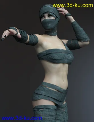 3D打印模型X-Fashion The Mummy Genesis 8 and 8.1 Females的图片