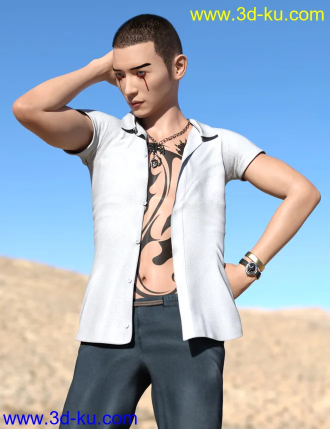 Yamazaki for Genesis 8 Male模型的图片8