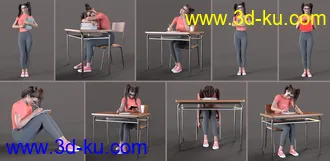 3D打印模型Z Back to School Props and Poses for Genesis 8 and 8.1的图片