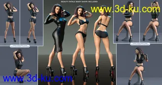 3D打印模型Z Beauty Fatale Shape and Pose Mega Set for Genesis 8 and 8.1 Female的图片