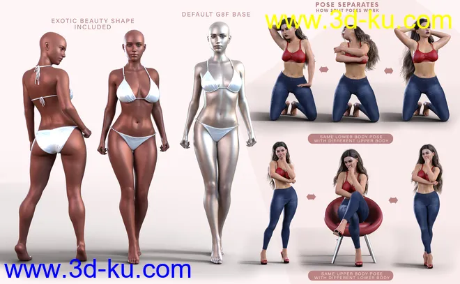 Z Exotic Beauty Shape and Poses Mega Set模型的图片4