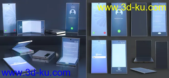 Z Flip Smartphone and Pose Mega Set模型的图片3
