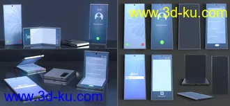 3D打印模型Z Flip Smartphone and Pose Mega Set的图片