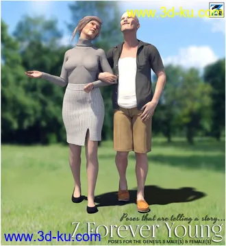 3D打印模型Z Forever Young - Poses for the Genesis 3 Male & Female的图片