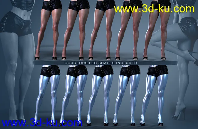 Z Glamorous Leg Shapes and Pose Mega Set模型的图片3
