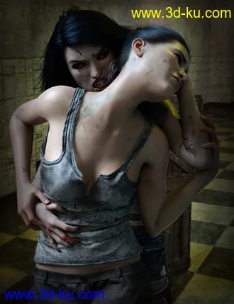3D打印模型Z Haunted Couple Poses for Genesis 8 and 8.1的图片