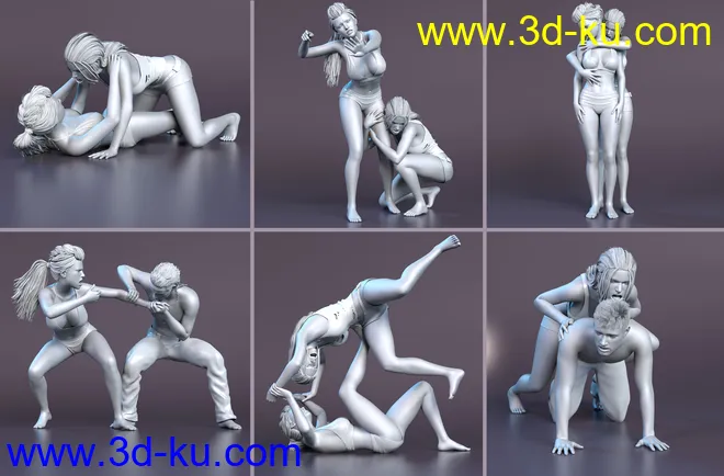 Z Haunted Couple Poses for Genesis 8 and 8.1模型的图片6