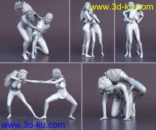 Z Haunted Couple Poses for Genesis 8 and 8.1模型的图片7