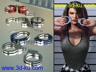 3D打印模型Z In Handcuffs - Prop and Poses for Genesis 8 and 8.1的图片