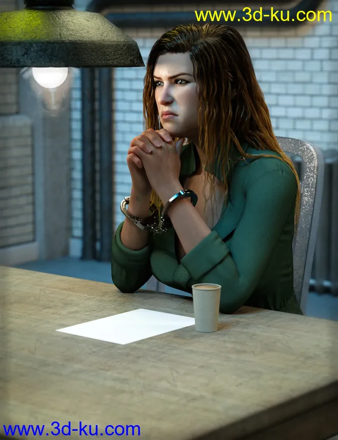 Z In Handcuffs - Prop and Poses for Genesis 8 and 8.1模型的图片5