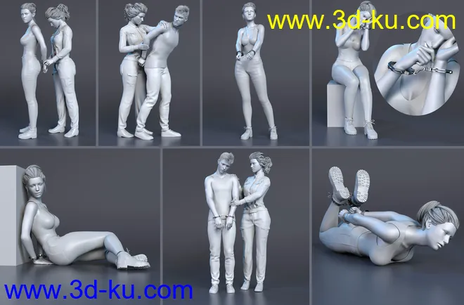 Z In Handcuffs - Prop and Poses for Genesis 8 and 8.1模型的图片8