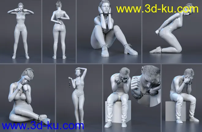 Z In Handcuffs - Prop and Poses for Genesis 8 and 8.1模型的图片10