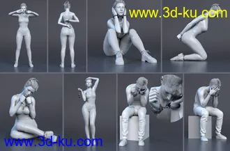 3D打印模型Z In Handcuffs - Prop and Poses for Genesis 8 and 8.1的图片