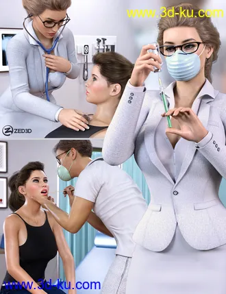 3D打印模型Z Medical Equipment and Poses for Genesis 8 and 8.1的图片