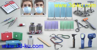 3D打印模型Z Medical Equipment and Poses for Genesis 8 and 8.1的图片