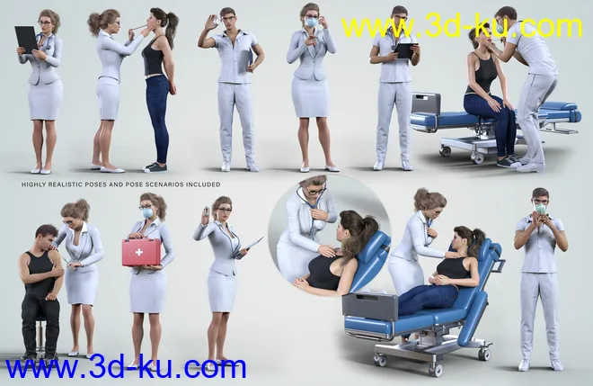 Z Medical Equipment and Poses for Genesis 8 and 8.1模型的图片6