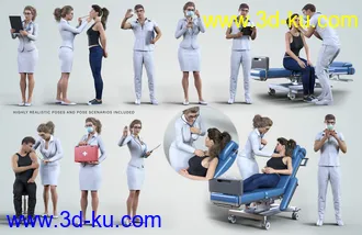 3D打印模型Z Medical Equipment and Poses for Genesis 8 and 8.1的图片