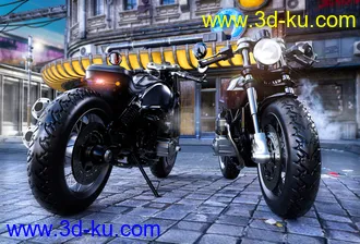 3D打印模型Z Modern Roadster Motorbike and Poses的图片