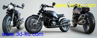 3D打印模型Z Modern Roadster Motorbike and Poses的图片