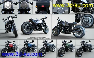 3D打印模型Z Modern Roadster Motorbike and Poses的图片