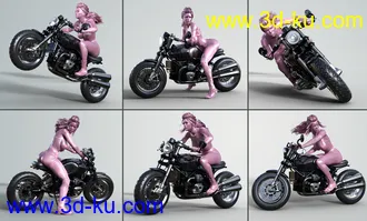 3D打印模型Z Modern Roadster Motorbike and Poses的图片