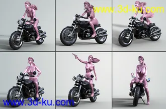 3D打印模型Z Modern Roadster Motorbike and Poses的图片